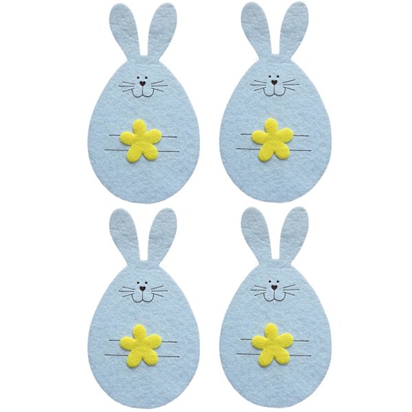 Påskhare Bestickpåse Söt tecknad porslinshållare Cover Creative Easter