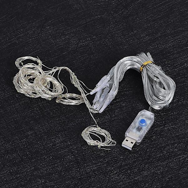 3x1m 100LED USB-fjärrkontroll Koppartråd ljusslinga 8 lägen för fest bröllop gardinlampa dekoration
