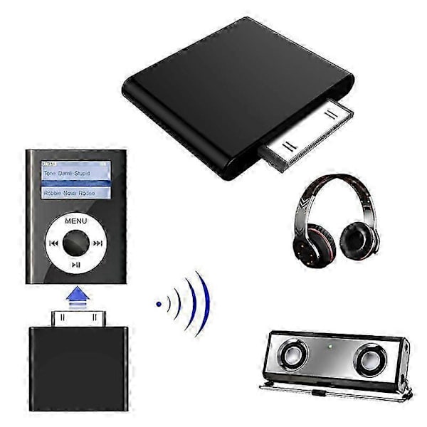 30-stifts Bluetooth-ljudsändare för iPod Classic, iPod Nano Touch, trådlös stereoljudadapter Bl