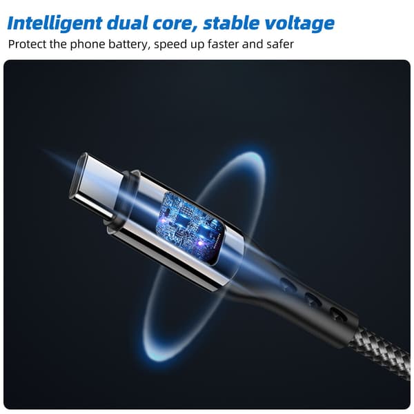 USB-C PD hurtigladekabel 100 W Svart 2 m