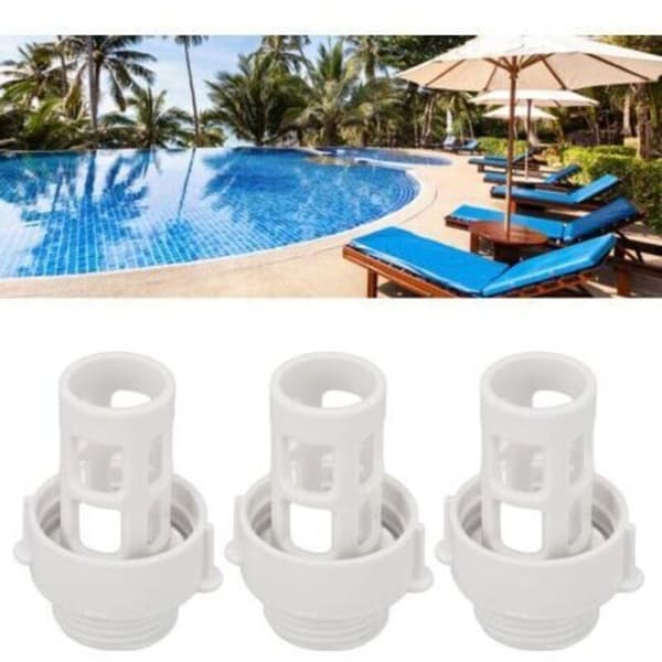 Poolslange afløbspropstik, poolslangeadapter, vandafløbsprop til Intex runde pools 10184, 25 mm gevind, 3 stk.
