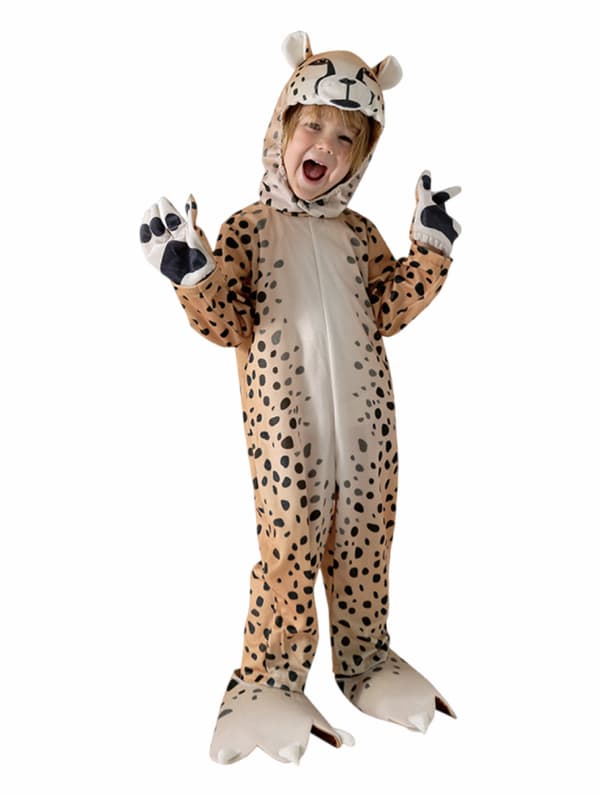Ridderdyrsdragt til børn - Rollespil, Kostumefest, Sceneforestilling - Farve: Leopard