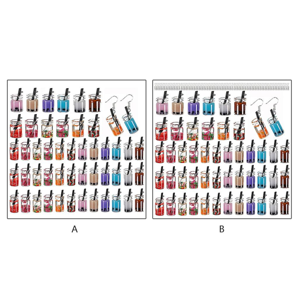 48 st DIY-material Simulerad pärlmjölksteflaska Fruktkopp Örhänge Hänge