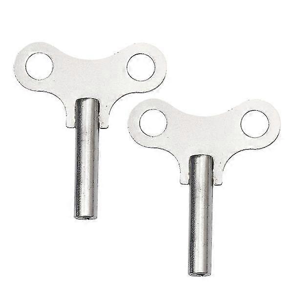 2 st Stål Klocknyckel Metall Klocknyckel Robust Klockverktyg Uppdragningskedja Reparationsverktyg För Hem Butik Klocka (silver, Längre Mönster)