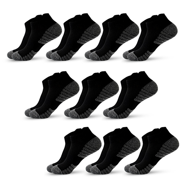 Ankelstrømper 38-45 10-pak - Sort