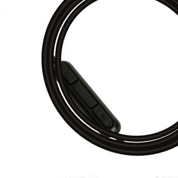 Med mikrofon for Bose QuietComfort QC 3 hodetelefoner erstatnings lydkabel svart