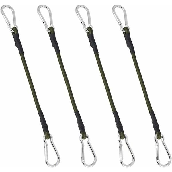 Sæt med 4 kraftige 30 cm elastiksnore til camping, bagage og rejser