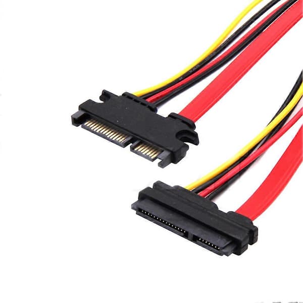30CM SATA 22pin Han til Hun Harddisk Data Strøm Forlængerkabel Hun og Han Data Combo Stik