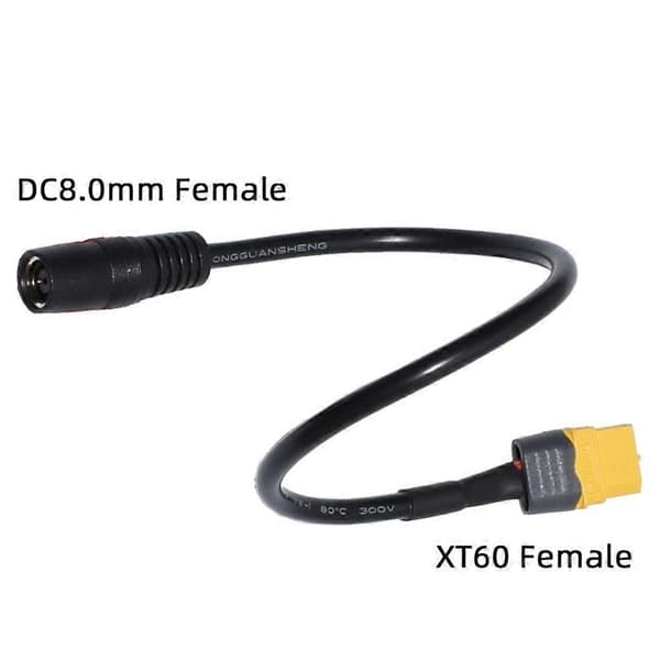 XT60 Hun til DC7.9mmx0.9mm Strømadapterkabel 14AWG Kabel til Udendørs Strøm
