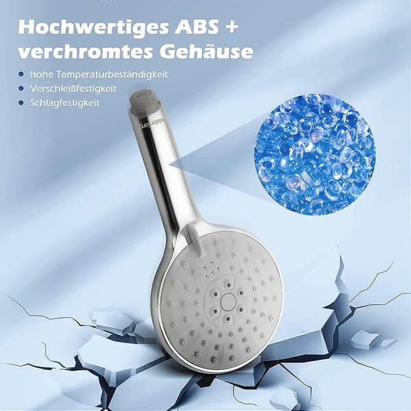Dusjhode - 5'' høytrykksdusjhoder med 3 spraymoduser for lavt vanntrykk