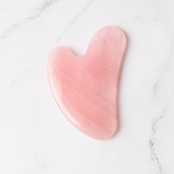 Rose Quartz Ansigtsrulle Og Gua Sha Skraber Sæt Lovelyface, 100% Naturlig Sten