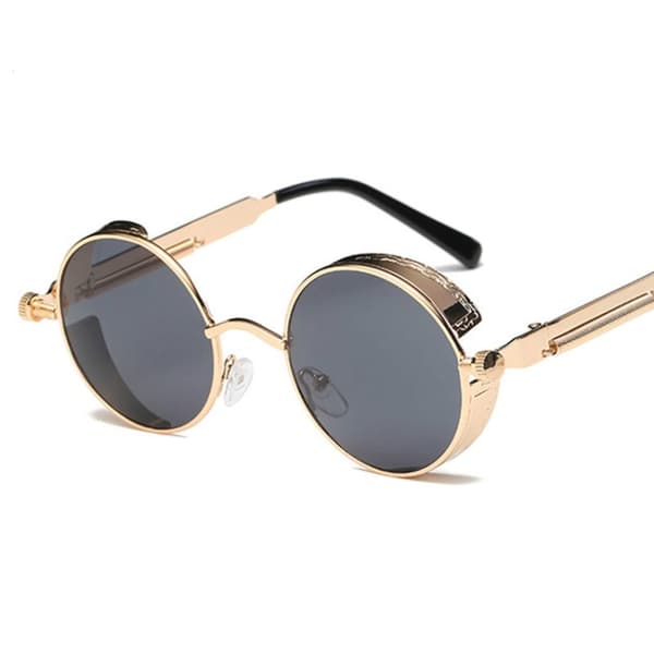 Steampunk Retro Solglasögon Rökfärgad/Silver
