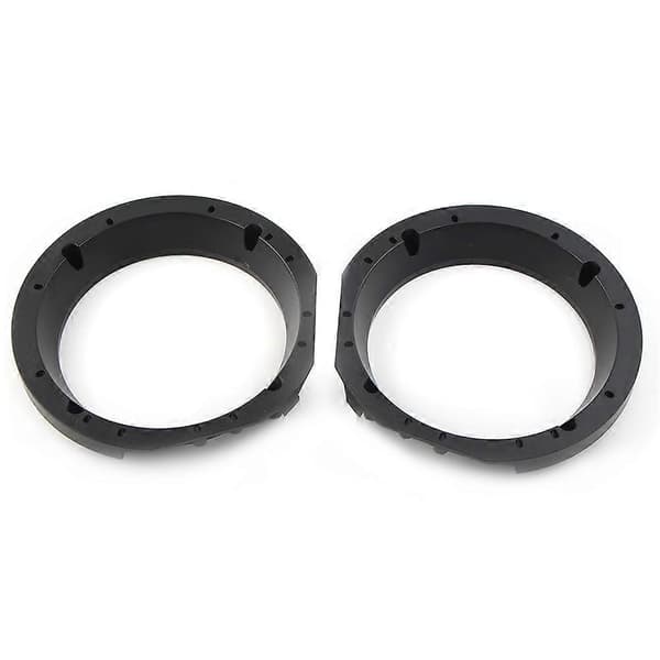 2 stk. Motorcykel 525-6 Højttaleradapterbeslagringe Sort til Harley Batwing Electra Glide ABS Plast