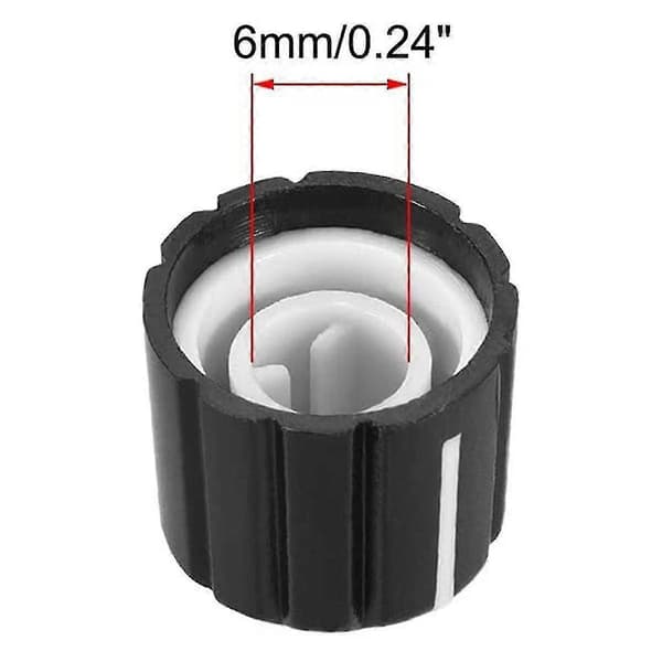 10 st Potentiometer Kontrollknappar För Elgitarr Volym Tonknappar Svart D Typ 6mm