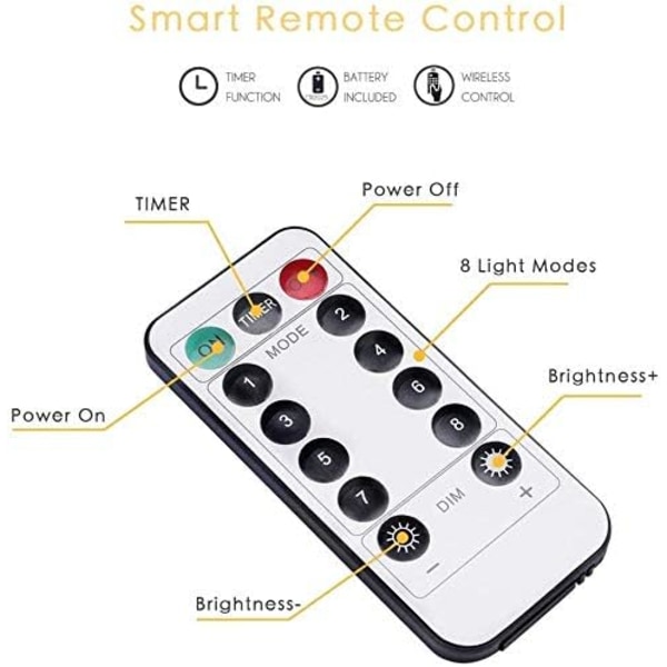 LED-slingljus batteri 10M/inomhusdekoration vattentät  YIY