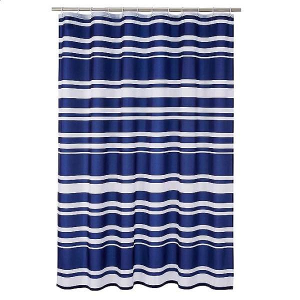 shower curtain decoration new waterproof 180 x 180 m navy blue stripes