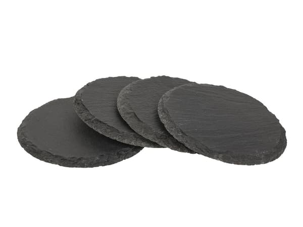 4-pak - Coasters Sten / Skifer - Coasters til Glas