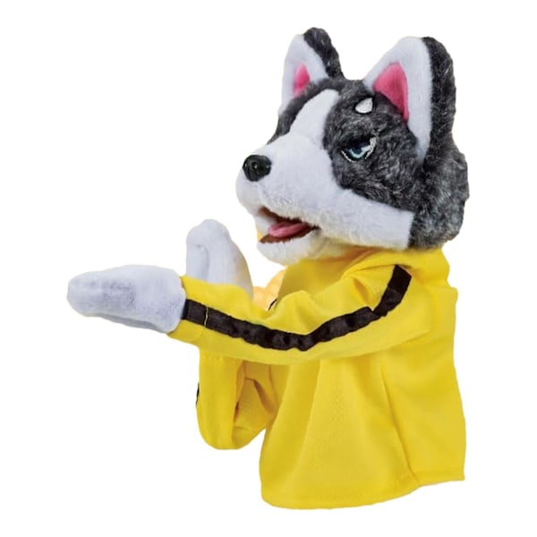Koira nyrkkeily käsinukke lelu - Perhe käsinuket, Taapero eläinlelu äänillä ja nyrkkeilytoiminnolla, Husky käsinuket Lelut syntymäpäivälahjoihin, Perhe