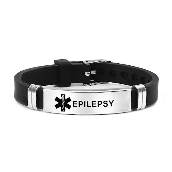 Tyyppi 2 -diabeteksen ruostumattomasta teräksestä valmistettu Life Star -lääketieteellinen silikoniranneke, diabeteksen varoitusranneke pulseras