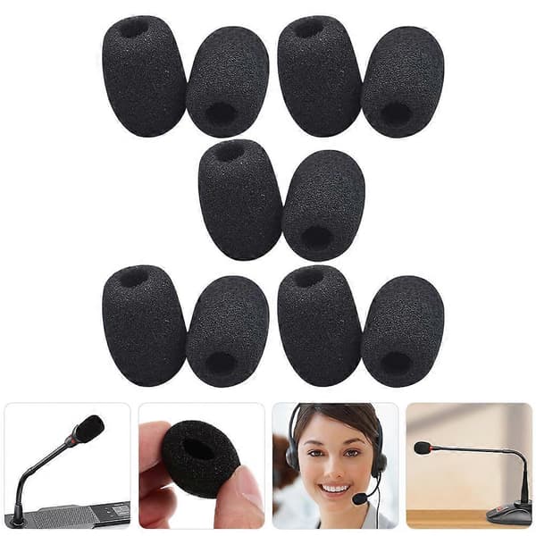 10 st Mikrofonskydd Mini Storlek Lavalier Headset Mikrofonskydd Mikrofon Vindskydd