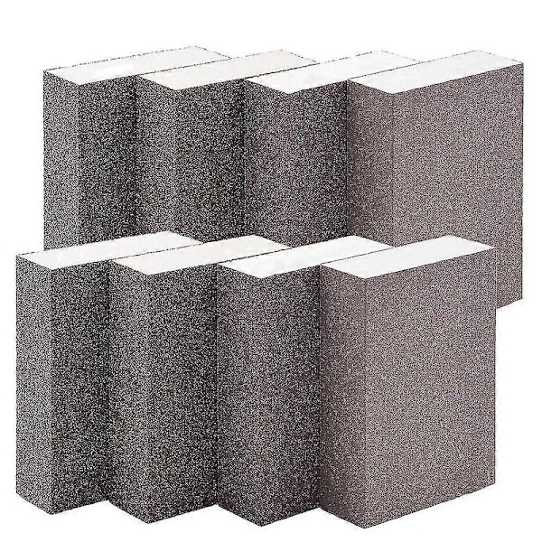 8-pack Slipsvampar Grov Fin Slipklossar I 60-220 Korn Sandskum Sandpapper För Metall Trä