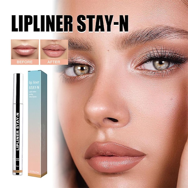 3 st Lip Liner Peel Off Läpptatuering Läppfärg Långvarig Hållbar Makeup Närande