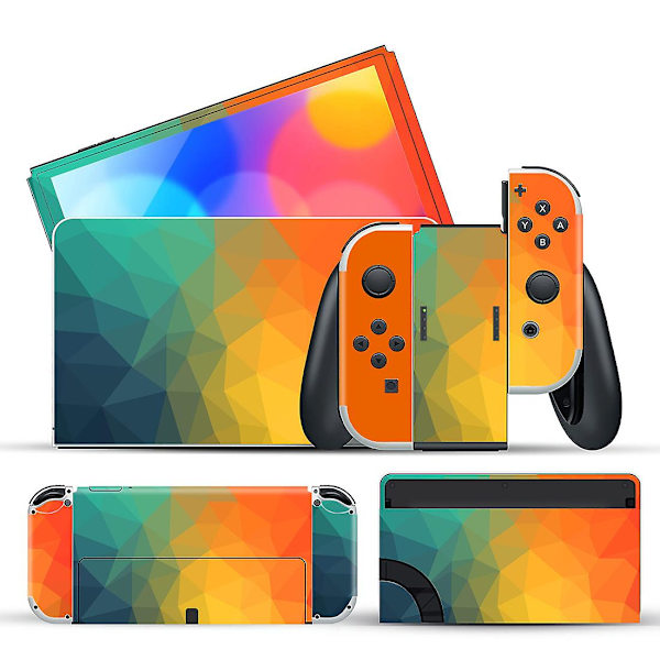 Nintendo Ns Siwtch Oled Spillkonsoll Farge Patch Smerte Patch Riperesistent Beskyttende Filmerwoledq-0036