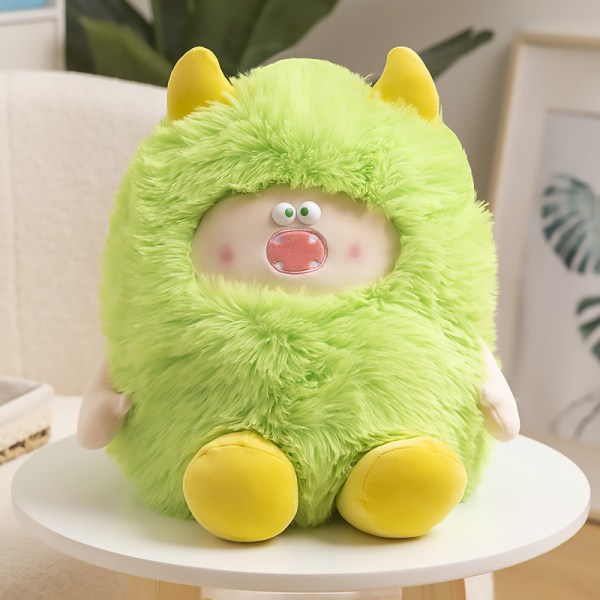 Hairy Little Monster Doll Plush Toy Gift-Monster Green Dude 50cm
