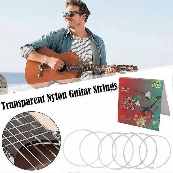 Klassiska Gitarrsträngar - Vanliga Nylonsträngar - Fullt Set - Ersättning