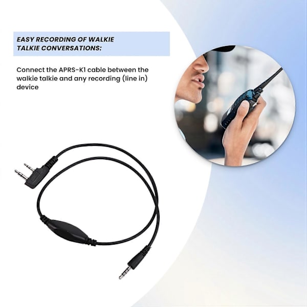 APRS til K1 Kabel Audio Interface Linje Walkie Talkie Forbindelseskabel til APRSpro APRSDroid