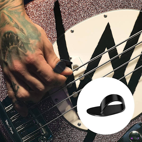 Justerbart fingerplockset, inklusive 8 st silver rostfritt stål tumplektrum + 4 st plast tumplektrum för gitarr banjo harpa bas stränginstrument