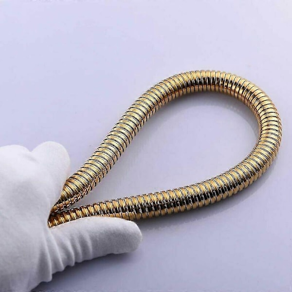 2m (78 tum) Guld Rostfritt Stål Flexibel Anti-veck Duschslang Med Massiv Mässingskoppling-aespa