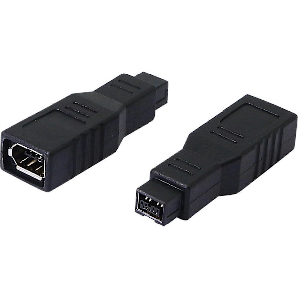 IEEE 1394 Type FireWire 400 til 800 6-pins Hunn til 9-pins Hann FW 800 Hann Adapter (Pakke med 2)
