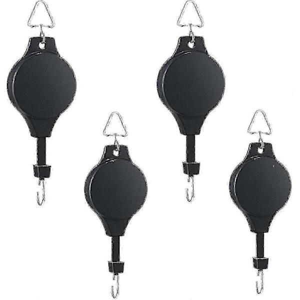 4-pack Växtrulle Infällbar Växtkrok Rulle Justerbar Växthängare Hängande Blomkorg För Trädgårdskorgar Krukor