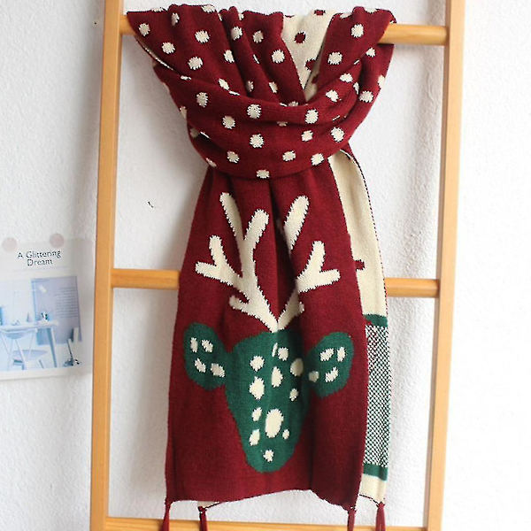 Pom Poms Fransar Halsduk Jul Rensa Polka Dot Halsduk Halsvärmare Halsduk Ändra