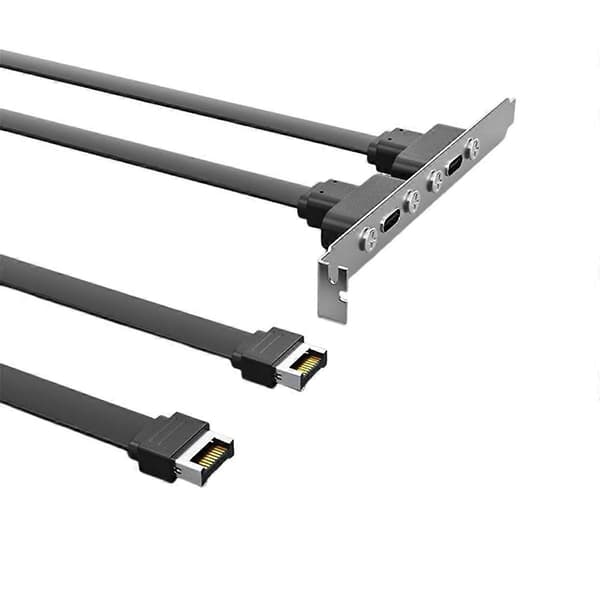 USB3.1 Skärmkabel 19PIN/TYPE-E till TYPE-C Front C Moderkort Chassi PCI Bit 10Gbps Kort Platt Kabel A
