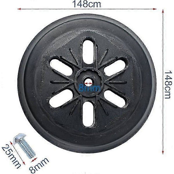 Slipeskive kompatibel med Bos-ch Gex 150 AC, PEX 15 AE, GEX 150 turbin eksentersliper (diameter 150 mm, med skrue)