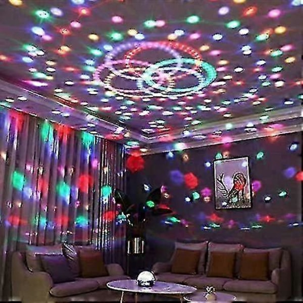 Nye Modeller Diskokugle Discolys Party Disco Lys Projektor LED Party Lampe 9 Farve Diskolampe med Fjernbetjening