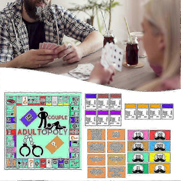 Brädspel för vuxna par, dejtkväll, lätt att bära, relationskortspel, present till årsdagen
