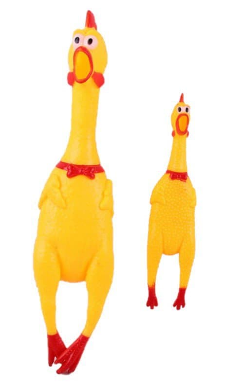 Kyllingen | Gul gummikylling med pipelyd - Liten 16 cm