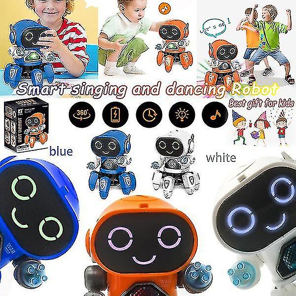 2024 Ny smart sjungande dansrobot Elektronisk sexklorad dansrobotleksaker ingår ledmusik Blue