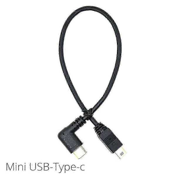 Mini USB till Typ C Adapterkabel 90 Grader USB 3.1 Typ C till Miniusb Konverter Anslut och Överför Data Enkelt