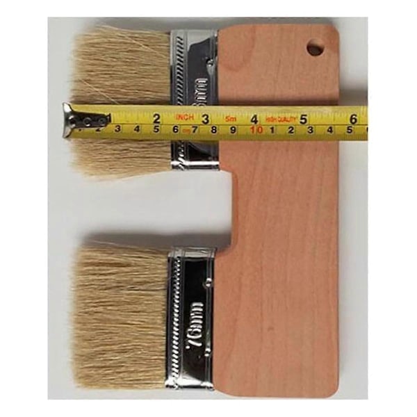 Dobbel malepensel, 3 tommers dobbelthode malepensel, bustbørste flat teksturpensel, kunst veggmaling dobbel malepensel 1 stk