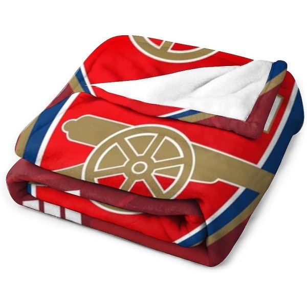 Arsenal F.c. Ultra-myk mikrofleece-pledd for hjem, sofa, seng, koselig, varm, lett for alle årstider, gavedekorasjoner, 3d-trykt teppe F