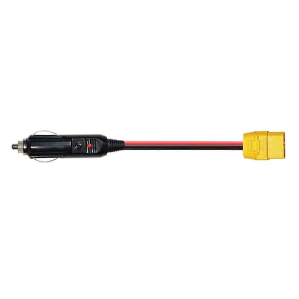 Lade kabel med XT90 hun-stik til bil cigarettænder han-stik til solcelle generator strøm