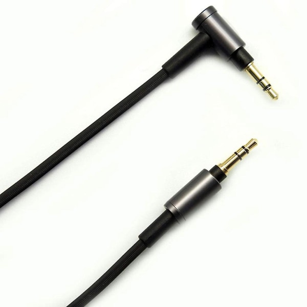 3,5 mm ljudkabel för WH-1000 XM2 XM3 XM4 H900N H800-hörlurar, 1,5 m/4,9 fot lång (svart utan mikrofon)