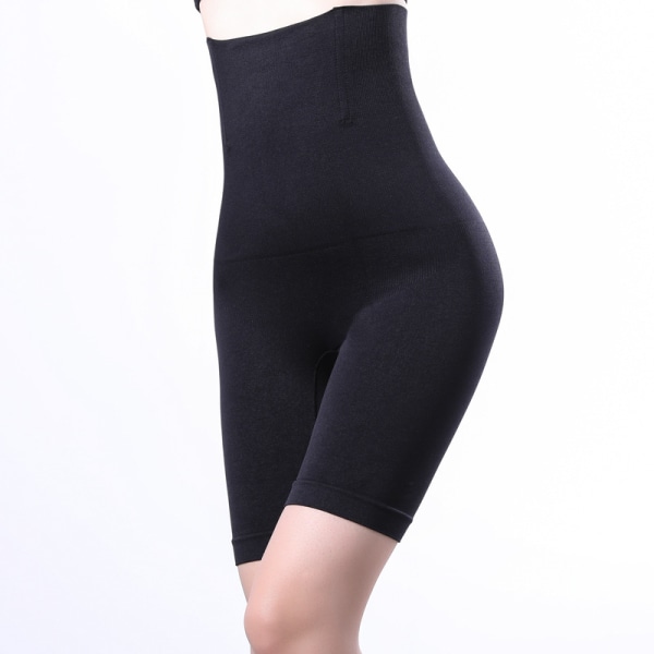 Midjeform Shapewear Power Shorts kompresjon høy-midje formende truser svart (XL/XXL)