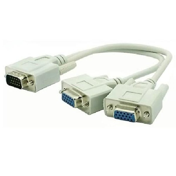 Sinknap 2 VGA SVGA Monitor Uros-uros Y-jakajakaapeli 15-nastainen ulkoinen sovitin