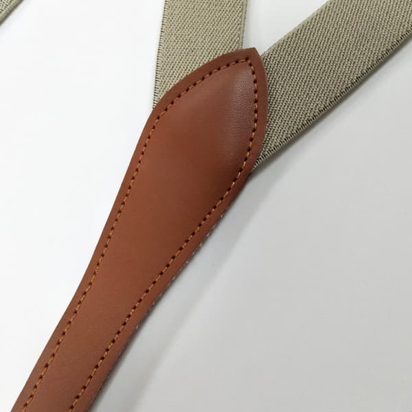 Elastiske bukseseler, 4 klips Khaki