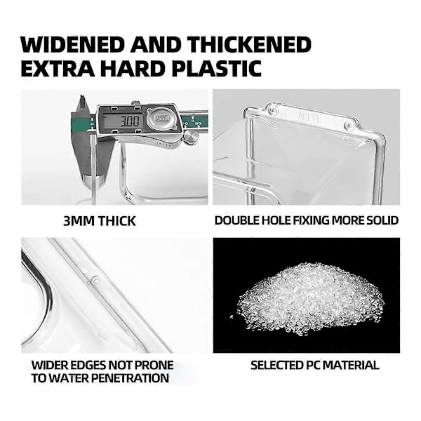 PC Plast Förlängd Dörrklocka Regnskydd, Transparent Dörrklocka Vattentätt Skydd Väderbeständigt Dörrklockstillbehör